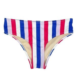 Old Navy Red White Blue Purple Striped Bikini Bottoms Small